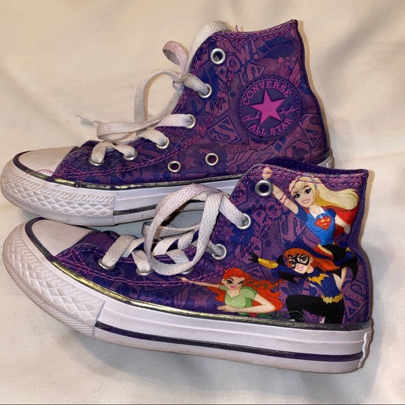 superhero high top converse